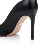 Black & White Kid Leather Stiletto Sandal - Main View