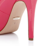 Bright Rose Patent High Heel Pump - Angle View