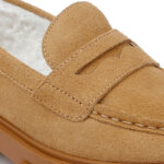 Brown Cow Suede Loafer - Angle View