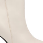 Butter Cream Kid Leather Ankle Boot - Angle View