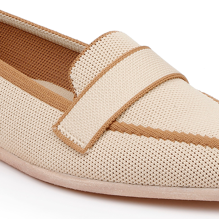 Cream Flyknit Pump - Angle View