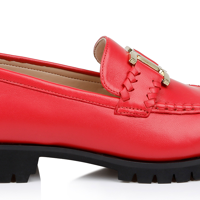 Fired Brick Leather Loafer - Angle View