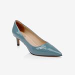 Fog Blue Patent Leather Pump - Side View