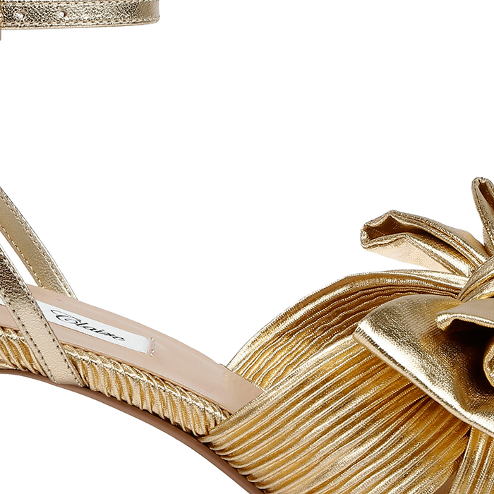 Gold Heel Sandal - Angle View