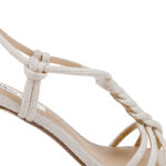 Light Tan Linen Sandal - Angle View