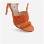 Melon Kid Suede & Hotfix Stiletto Sandal - Angle View