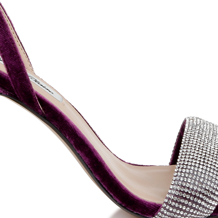 Nude Kid Leather High Heel Sandal - Angle View