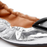 Shiny Silver Dancing Sandal - Angle View