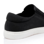 Stefano Black Slip On - Angle View