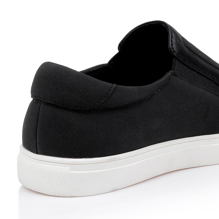 Stefano Black Slip On - Angle View
