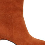 Umber Cow Suede Long Boot - Angle View