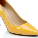 Yellow Patent Leather Pump - Angle View