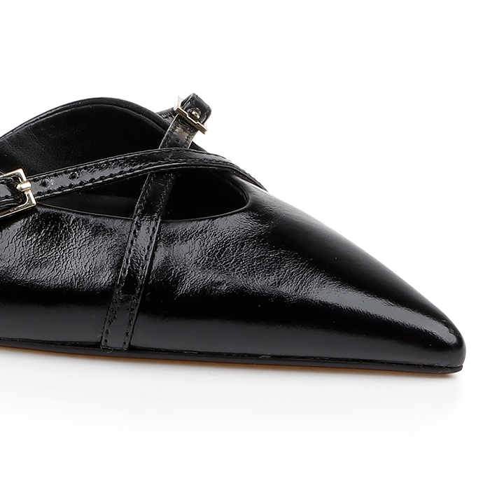 Black High Heel Slingback - Close-up View