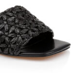 Black Raffie Sandal - Close-up View