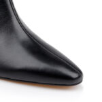Black leather ankle boot - Close-up View