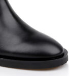 Black_Brown leather high ankle boot - Close-up View