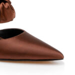 Dark Brown High Heel Mule - Close-up View