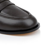 Dark Brown Fur Mule - Close-up View