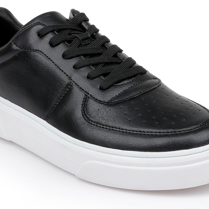 Edwin Black Lace Up - Close-up View