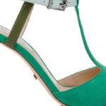 Fluorite Green Mixed High Heel Sandal - Close-up View