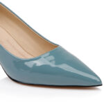 Fog Blue Patent Leather Pump - Back View