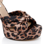 Leopard High Heel Sandal - Close-up View