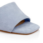Light Blue Kid Suede Wedge Sansal - Close-up View