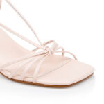 Light Pink Kid Leather Slingback Sandal - Close-up View