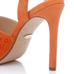 Melon Kid Suede & Hotfix Stiletto Sandal - Close-up View