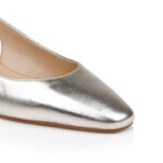 Plattiono Metallic Kid Leather Sandal - Close-up View