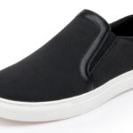 Stefano Black Slip On - Close-up View