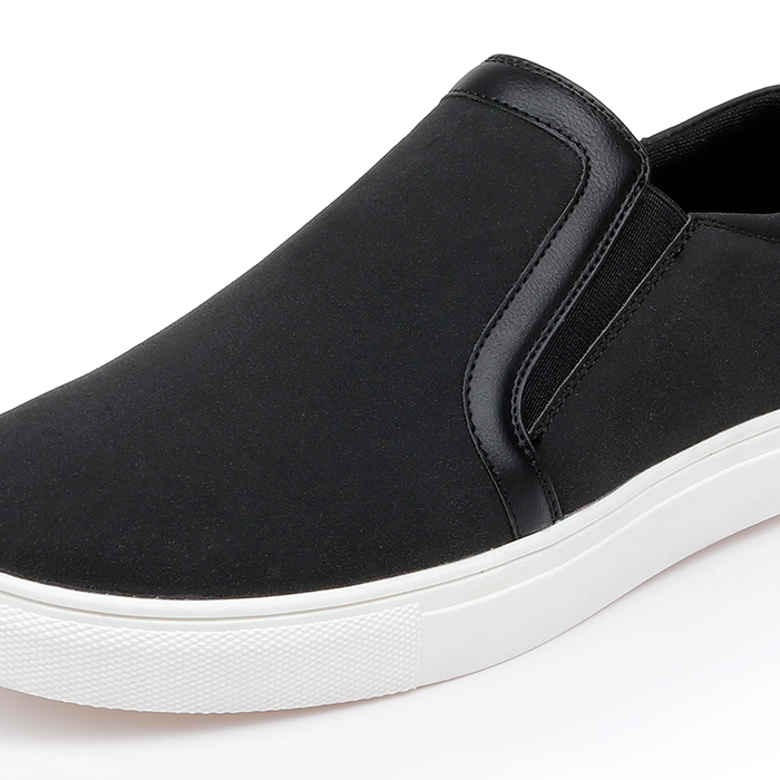 Stefano Black Slip On - Close-up View