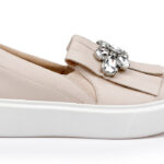 Aria Beige Slip On - Main View