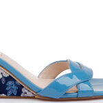 Cendre Blue Patent Lea Wedge Sandal - Main View