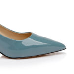 Fog Blue Patent Leather Pump - Detail View