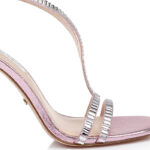 Orchid Smoke Shimmer Sand Fabric & Hotfix Stiletto Sandal - Main View