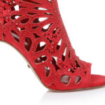 American Beauty Microsuede & Hotfix Stiletto Sandal - Side View