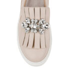 Aria Beige Slip On - Side View
