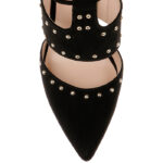 Black Microsuede Stiletto Sandal - Side View