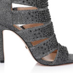 Blech Glitter Fabric Stiletto Sandal - Side View