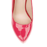 Bright Rose Patent High Heel Pump - Side View