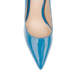 Cendre Blue Patent Lea Stiletto Pump - Side View