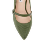 Ivy Fabric & Kid Leather Stiletto Pointed Toe Pump - Side View