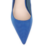 Night Fabric & Kid Suede Middle Heel Pump - Angle View