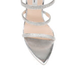 Silver PU & Gel Hotfix Stelitto Sandal - Side View