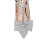 Titan Fabric Stiletto Pointed Toe Pump - Back View